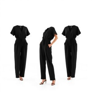 Classic Black Wrap Jumpsuit