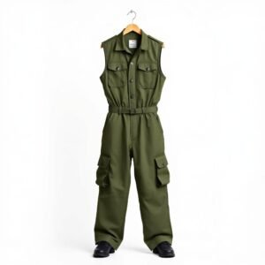 Olive Green Military Jumpsuit